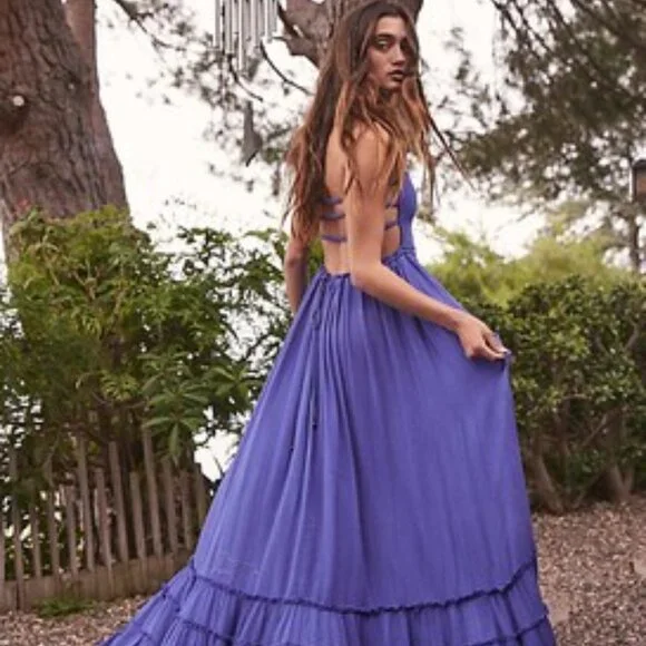 chinese dress ladies Cobalt Tropical Print Sleeveless Maxi Dress